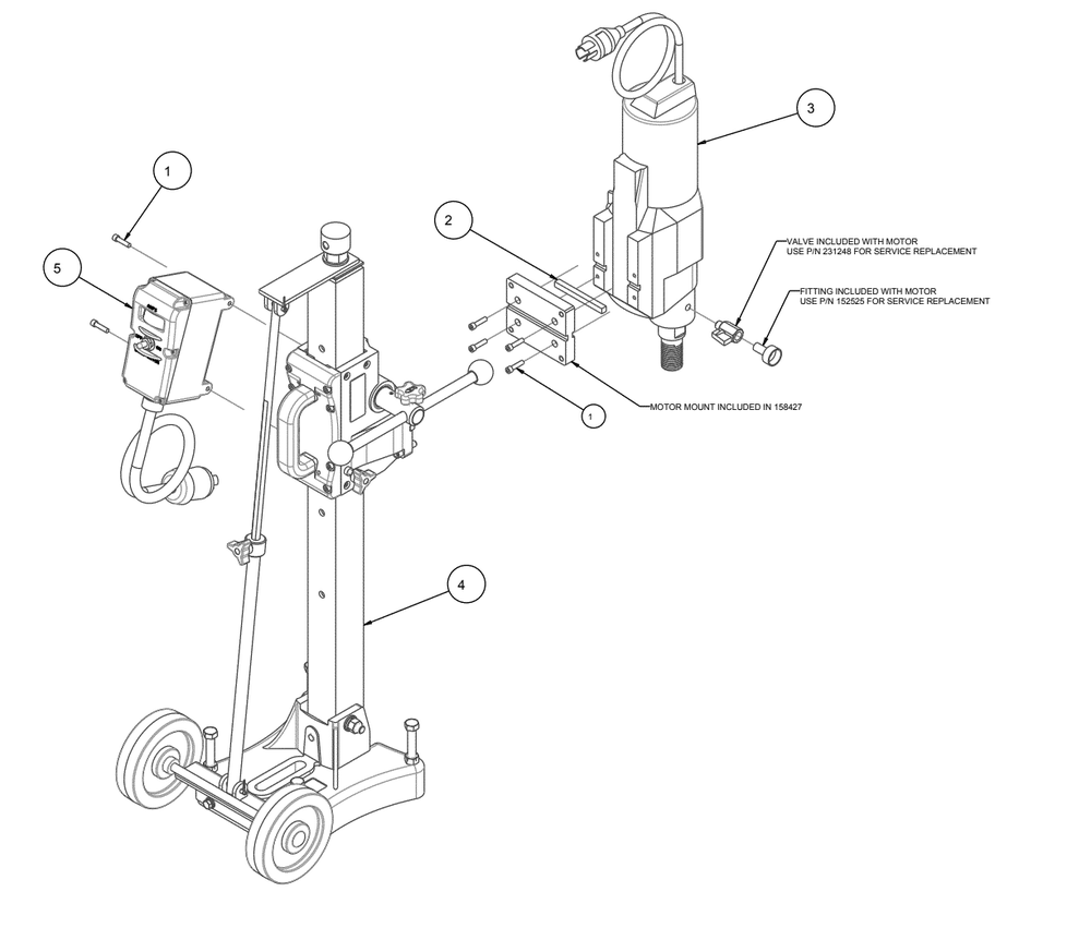 Section 04 Diagram and Parts List for 158425  MK Diamond Drill